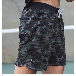 BYLT Green Camo Print Athletic Shorts